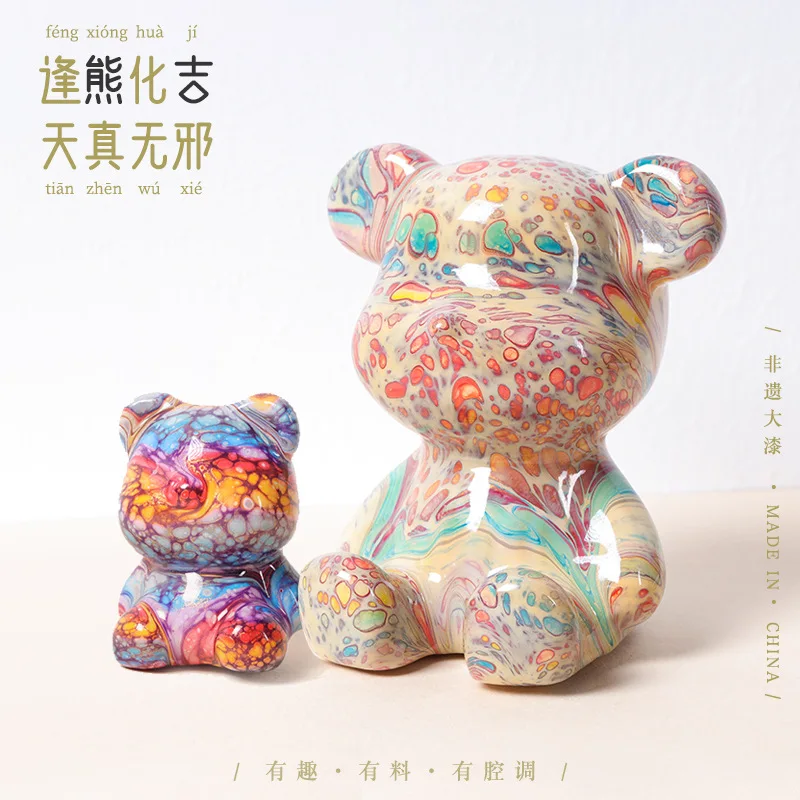 original handmade intangible cultural heritage lacquerware every bear and auspicious desktop ornament
original handmade intangible cultural heritage lacquerware every bear and auspicious desktop ornament