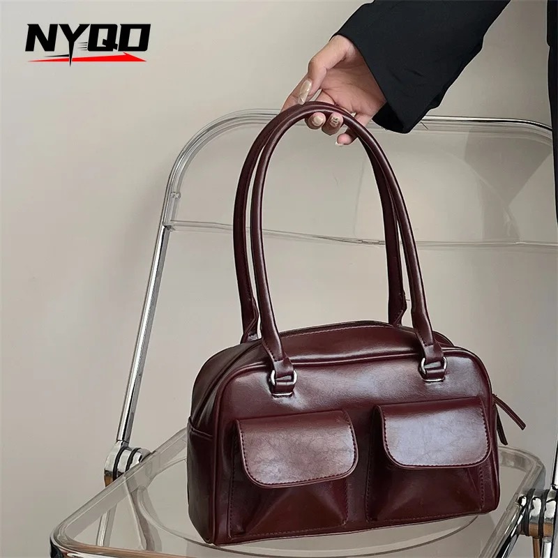 Женская сумка в стиле ретро, вместительная Минималистичная сумка-тоут для путешествий, модные сумки через плечо, женская сумка-тоут 
Женская сумка в стиле ретро, вместительная Минималистичная сумка-тоут для путешествий, модные сумки через плечо, женская сумка-тоут