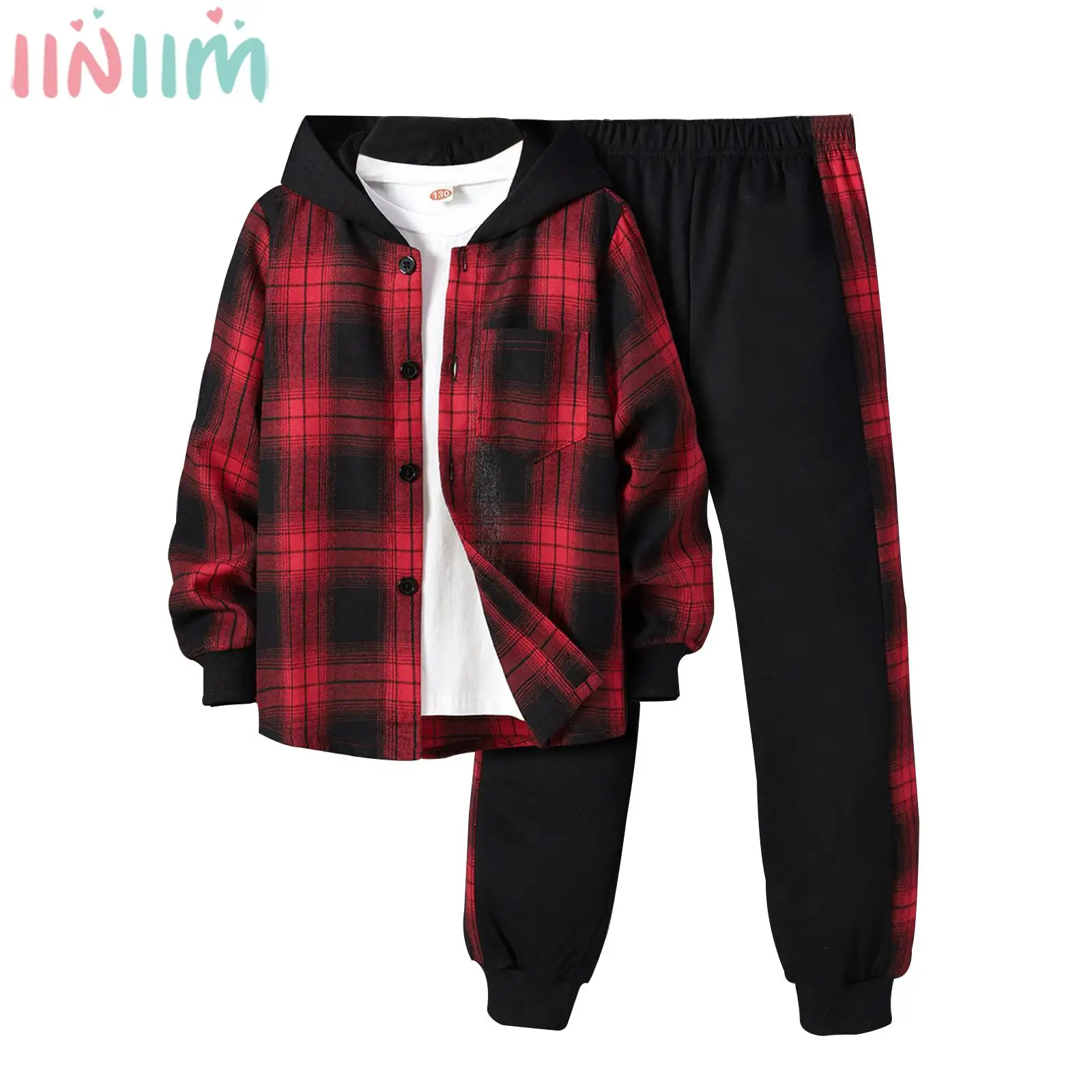 Child Boys Fashion Casual Korean Style Plaid Hooded Outerwear Top with Pants Hip Hop Outfits Loungewear Streetwear Sportswear
Child Boys Fashion Casual Korean Style Plaid Hooded Outerwear Top with Pants Hip Hop Outfits Loungewear Streetwear Sportswear