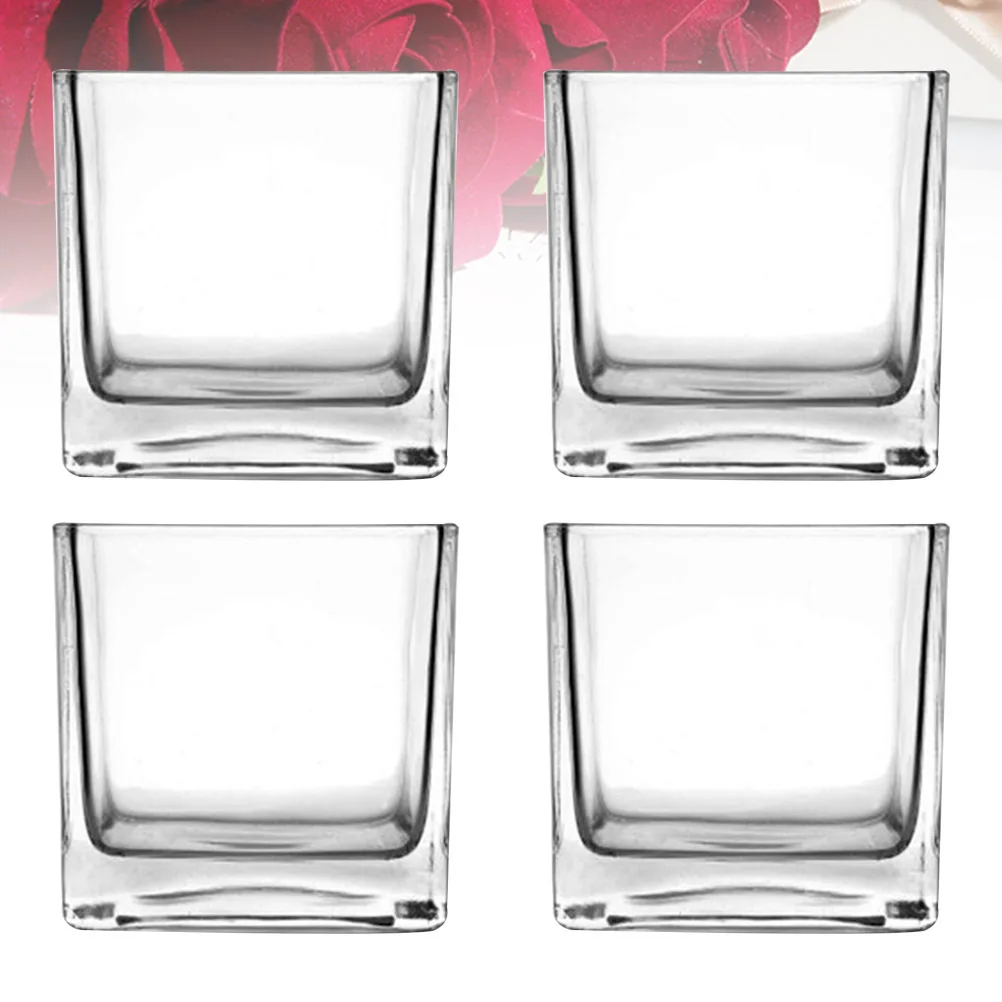 4Pcs Transparent Hydroponic Containers Square Glass Vases High Temperature Resistant Desktop Plant Decoration for Home Office
4Pcs Transparent Hydroponic Containers Square Glass Vases High Temperature Resistant Desktop Plant Decoration for Home Office