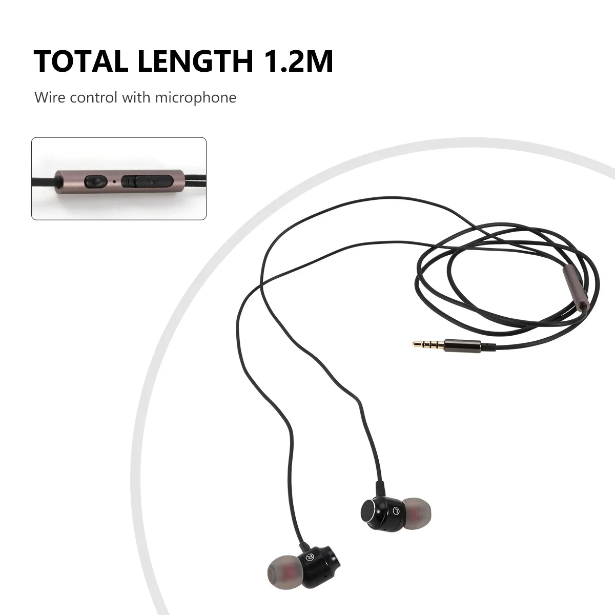 Heavy Bass In-Ear Earbuds Ergonomic 1.2M Cable With Mic Volume Control Magnetic Suction Universal 3.5Mm Jack Earphones For Phone
Heavy Bass In-Ear Earbuds Ergonomic 1.2M Cable With Mic Volume Control Magnetic Suction Universal 3.5Mm Jack Earphones For Phone
