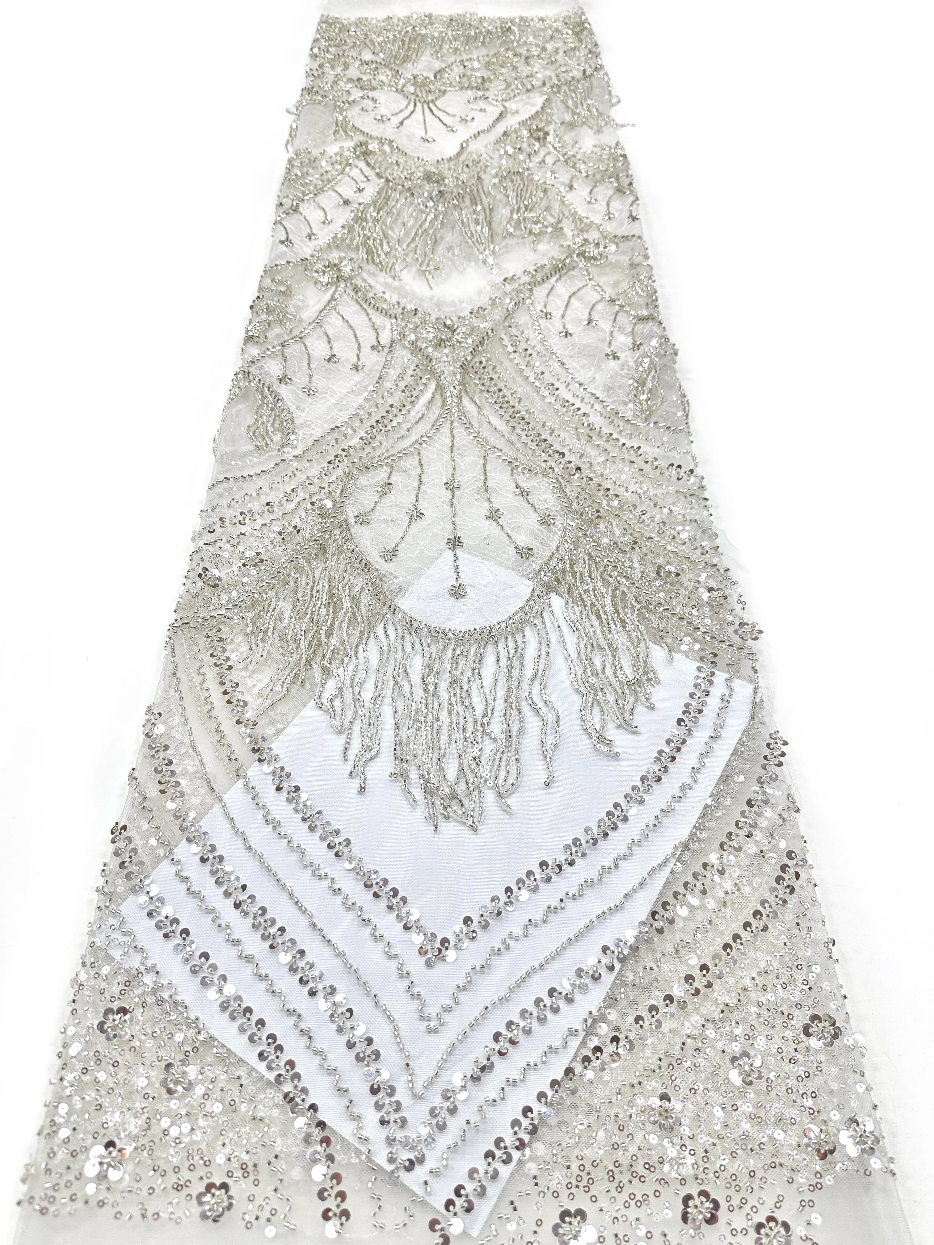 Fashion Elegant Beads French Mesh Rope Embroidery Sequins Lace Fabric African Nigerian Lace Fabric For Wedding Dress
Fashion Elegant Beads French Mesh Rope Embroidery Sequins Lace Fabric African Nigerian Lace Fabric For Wedding Dress