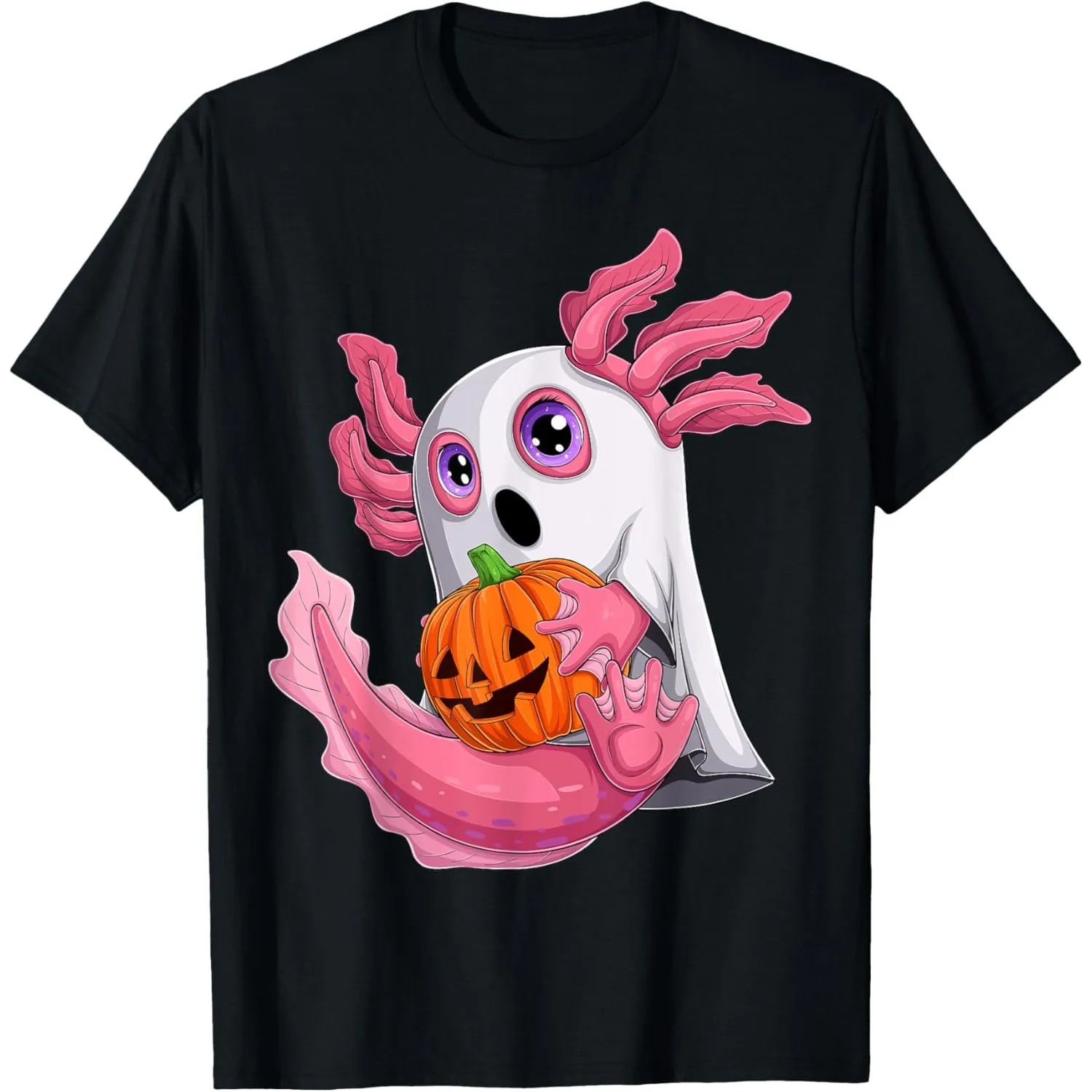 Ghost Axolotl Halloween Costume Graphic Tee Men Cute Spooks-a-lotl Summer Crewneck T-Shirt
Ghost Axolotl Halloween Costume Graphic Tee Men Cute Spooks-a-lotl Summer Crewneck T-Shirt