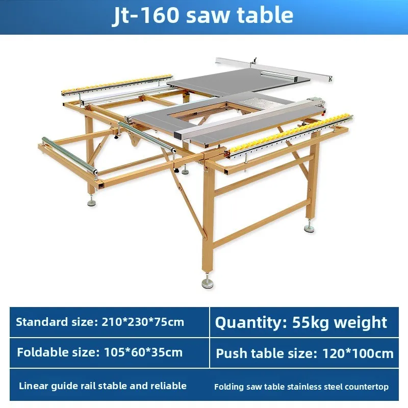 Woodworking double invisible push table saw electric dust-free child and mother saw JT160 folding panel saw machine equipment
Woodworking double invisible push table saw electric dust-free child and mother saw JT160 folding panel saw machine equipment