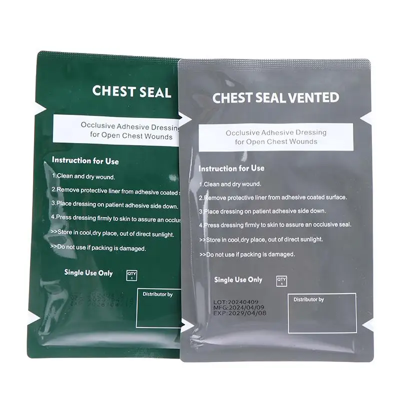 New Square Chest Seal Vented Dressing Bandage First Aid Kit Rescue Chest Seal Outdoor Emergency Tool
New Square Chest Seal Vented Dressing Bandage First Aid Kit Rescue Chest Seal Outdoor Emergency Tool
