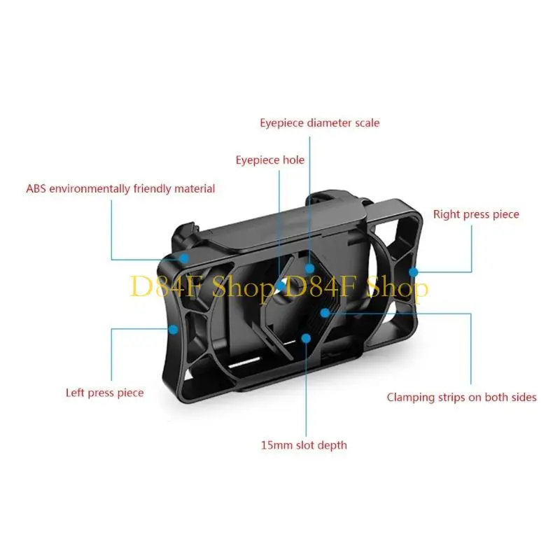 D84F Universal Cellphone Mount Adapter Clip for Monocular Spotting
D84F Universal Cellphone Mount Adapter Clip for Monocular Spotting