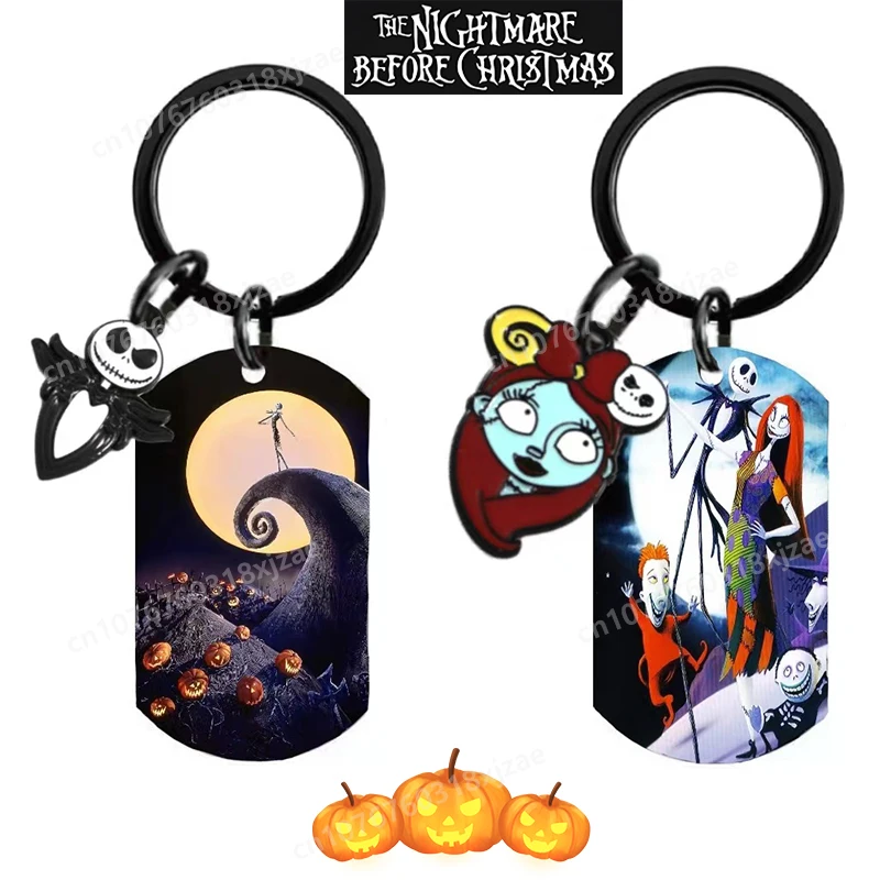 The Nightmare Before Christmas Keychain Animated Movie Peripherals Jack Stainless Steel Keyring Pendants Halloween Child Gifts
The Nightmare Before Christmas Keychain Animated Movie Peripherals Jack Stainless Steel Keyring Pendants Halloween Child Gifts