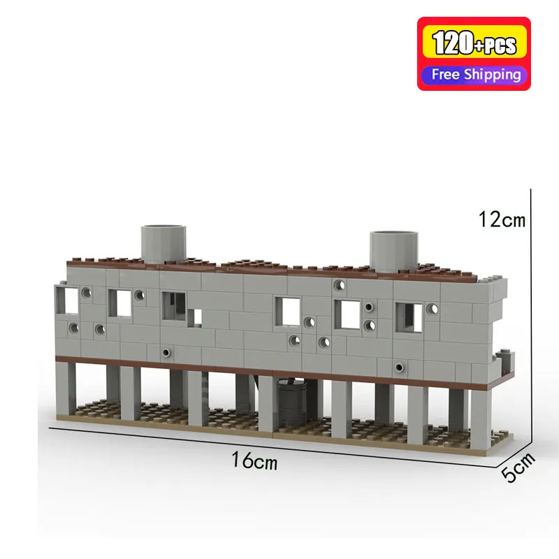 Конструктор «Руины военной базы времен Второй мировой войны», сцена боевых действий, MOC, разрушенный дом, архитектурная модель, игрушка для сборки своими руками для мальчиков
Конструктор «Руины военной базы времен Второй мировой войны», сцена боевых действий, MOC, разрушенный дом, архитектурная модель, игрушка для сборки своими руками для мальчиков