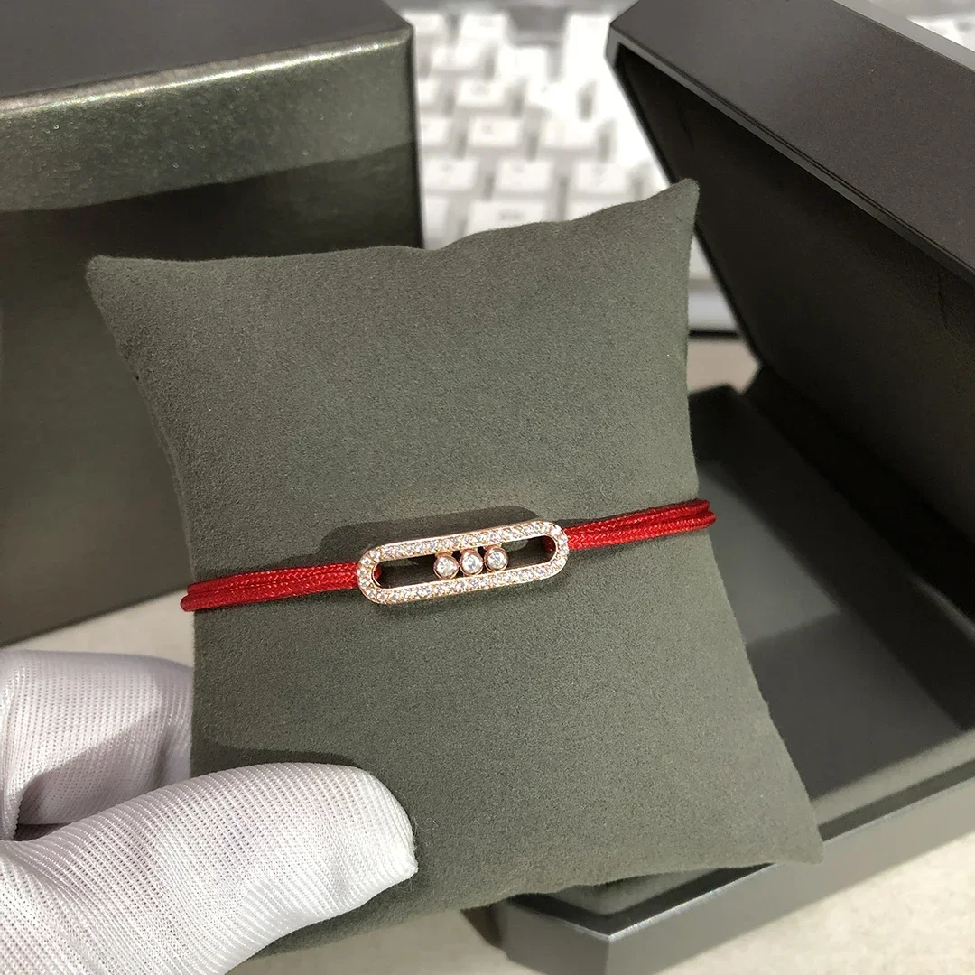 CY 2025 New Hot 925 Sterling Silver Mobile Three Diamond Women's Rope Loop Bracelet With Lucky Red Rope. Luxury Jewelry
CY 2025 New Hot 925 Sterling Silver Mobile Three Diamond Women's Rope Loop Bracelet With Lucky Red Rope. Luxury Jewelry