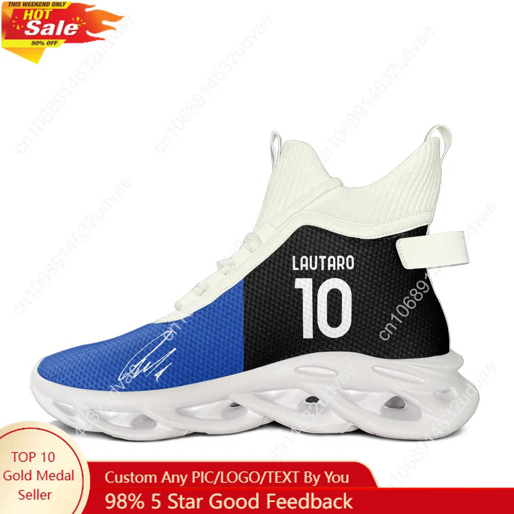 Lautaro No.10 High Top Running Shoes Mens Womens Casual Sneaker Argentina Soccer Star Customized Made Elastic Sole Shoe White
Lautaro No.10 High Top Running Shoes Mens Womens Casual Sneaker Argentina Soccer Star Customized Made Elastic Sole Shoe White
