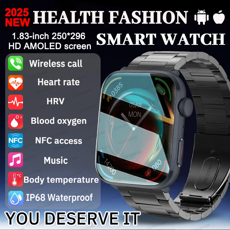 2025 Fashion New Health Assistant Smart Watch Men HRV Blood pressure Heart rate NFC HD Bluetooth Call SmartWatch For IOS Android
2025 Fashion New Health Assistant Smart Watch Men HRV Blood pressure Heart rate NFC HD Bluetooth Call SmartWatch For IOS Android