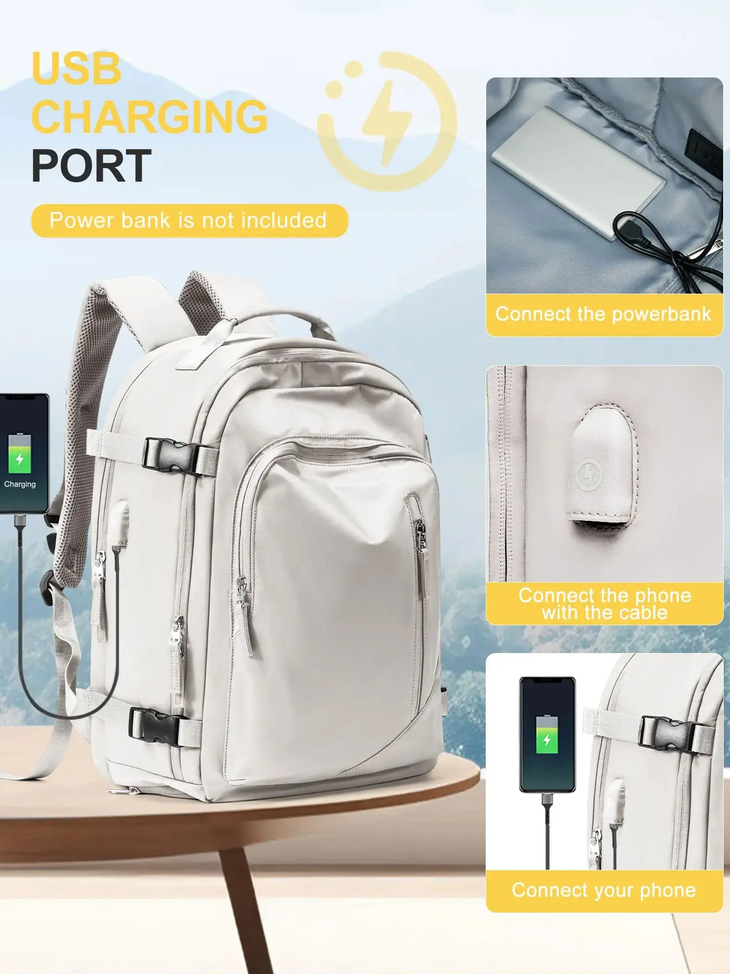 Laptop Backpack, Women Men Business Travel Backpack with USB Port, Waterproof Durable 15.6Inch Executive College School Backpack
Laptop Backpack, Women Men Business Travel Backpack with USB Port, Waterproof Durable 15.6Inch Executive College School Backpack