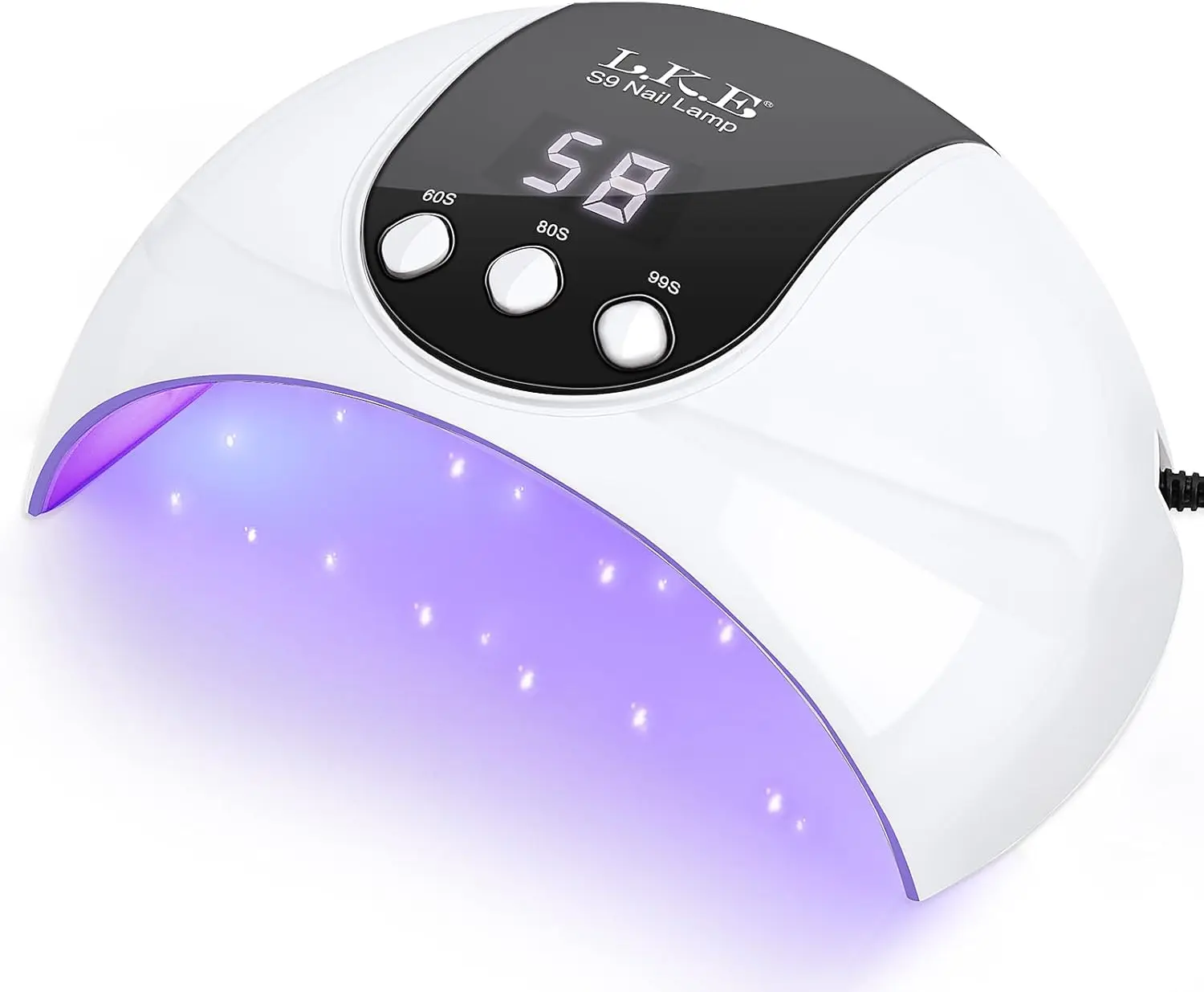 UV LED Nail Lamp 54W Fast Curing Gel Polish Dryer with 3 Timers, Auto Sensor, Lightweight Portable for Home Travel
UV LED Nail Lamp 54W Fast Curing Gel Polish Dryer with 3 Timers, Auto Sensor, Lightweight Portable for Home Travel