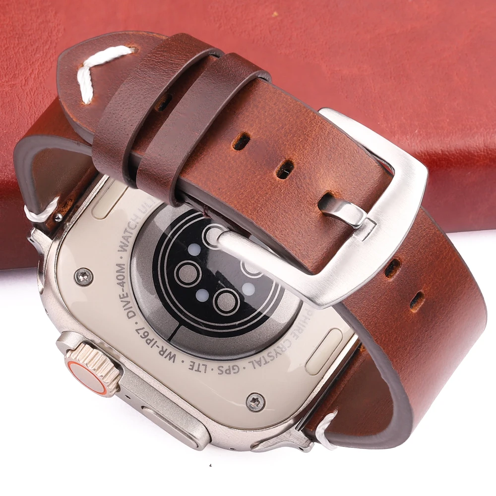 Oil Wax Cowhide Watchband For Apple Watch Band Ultra 2 49mm 46mm 44mm 42mm 40 41mm Leather Strap Series 10 9 8 7 6 Se 5 Bracelet
Oil Wax Cowhide Watchband For Apple Watch Band Ultra 2 49mm 46mm 44mm 42mm 40 41mm Leather Strap Series 10 9 8 7 6 Se 5 Bracelet