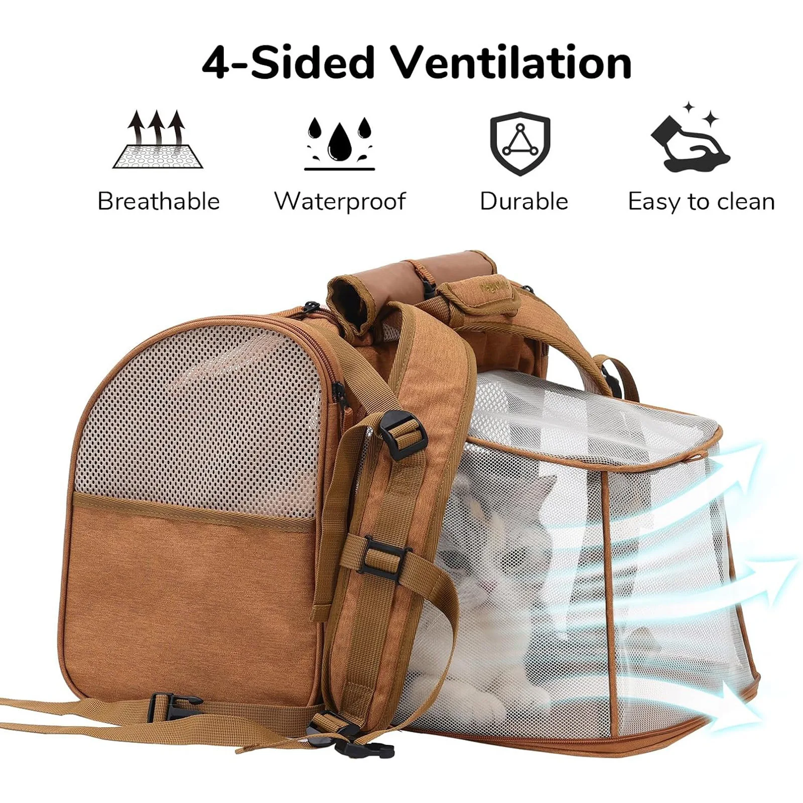 Cat bag expandable, breathable, portable for outdoor use, large space cat backpack, space capsule pet bag, dog bag
Cat bag expandable, breathable, portable for outdoor use, large space cat backpack, space capsule pet bag, dog bag
