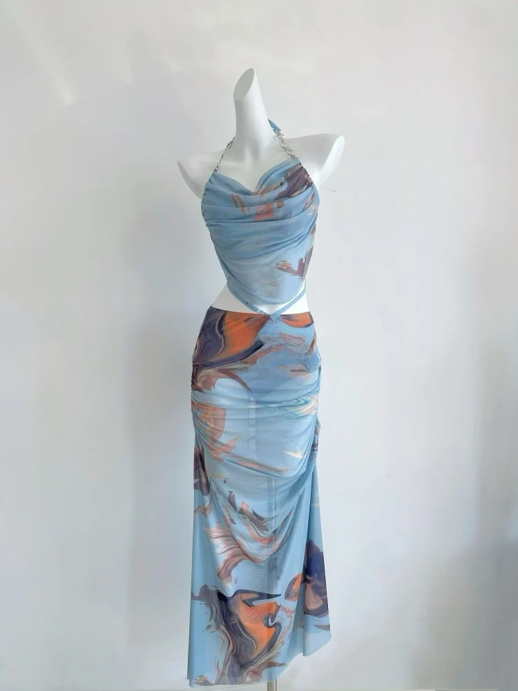 Serene Place Bikini Long Skirt Tee-piece Set Separate High Diamond Chain Thermal Vaion Swimsuit with Steel Support Pad
Serene Place Bikini Long Skirt Tee-piece Set Separate High Diamond Chain Thermal Vaion Swimsuit with Steel Support Pad