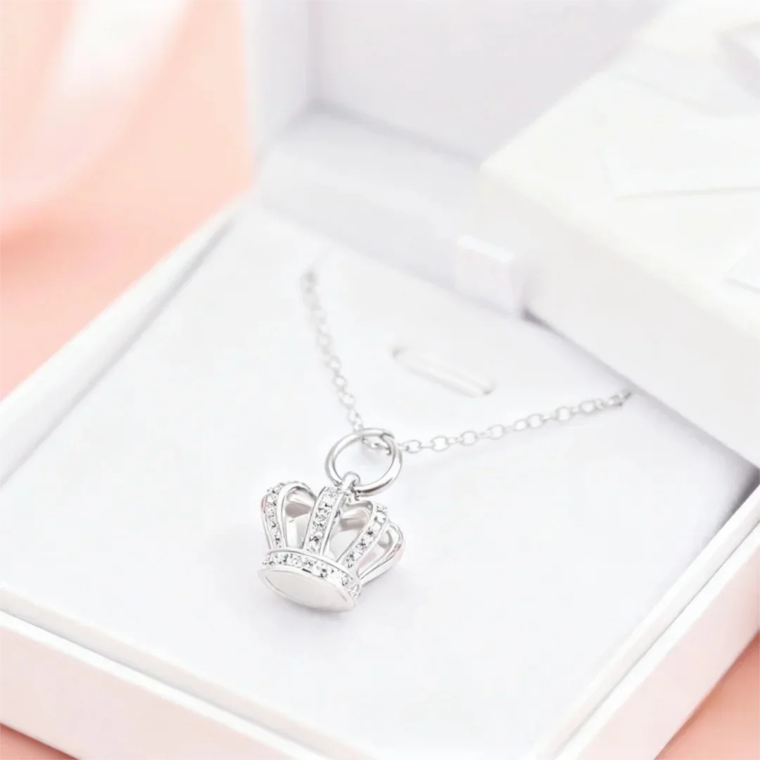 Luxury 925 Sterling Silver Crown Necklace For Women Lady Men Diy Original Designer Streetwear Jewelry Valentine'S Day Gifts
Luxury 925 Sterling Silver Crown Necklace For Women Lady Men Diy Original Designer Streetwear Jewelry Valentine'S Day Gifts