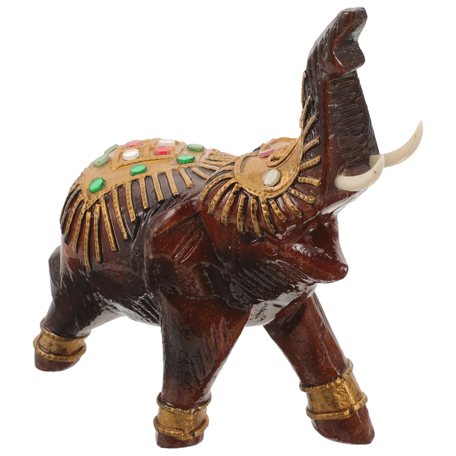 Wooden Elephant Ornament Exquisite Wood Craft Decorative Animal Statue Home Office Cafe Table Decor Unique Charming Adornment 
Wooden Elephant Ornament Exquisite Wood Craft Decorative Animal Statue Home Office Cafe Table Decor Unique Charming Adornment