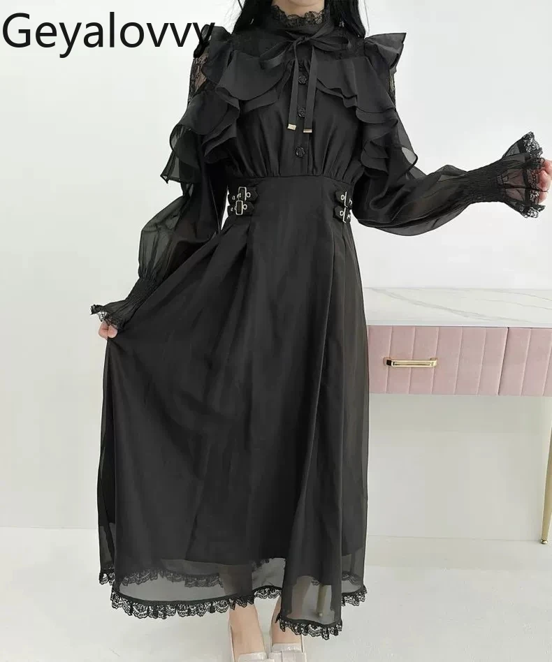 Japanese Style Mass-Produced New Sweet Long Dress Cute Girls Long Sleeve Slimming Dress Bow Lace Trim Patchwork Mesh Maxi Dress
Japanese Style Mass-Produced New Sweet Long Dress Cute Girls Long Sleeve Slimming Dress Bow Lace Trim Patchwork Mesh Maxi Dress