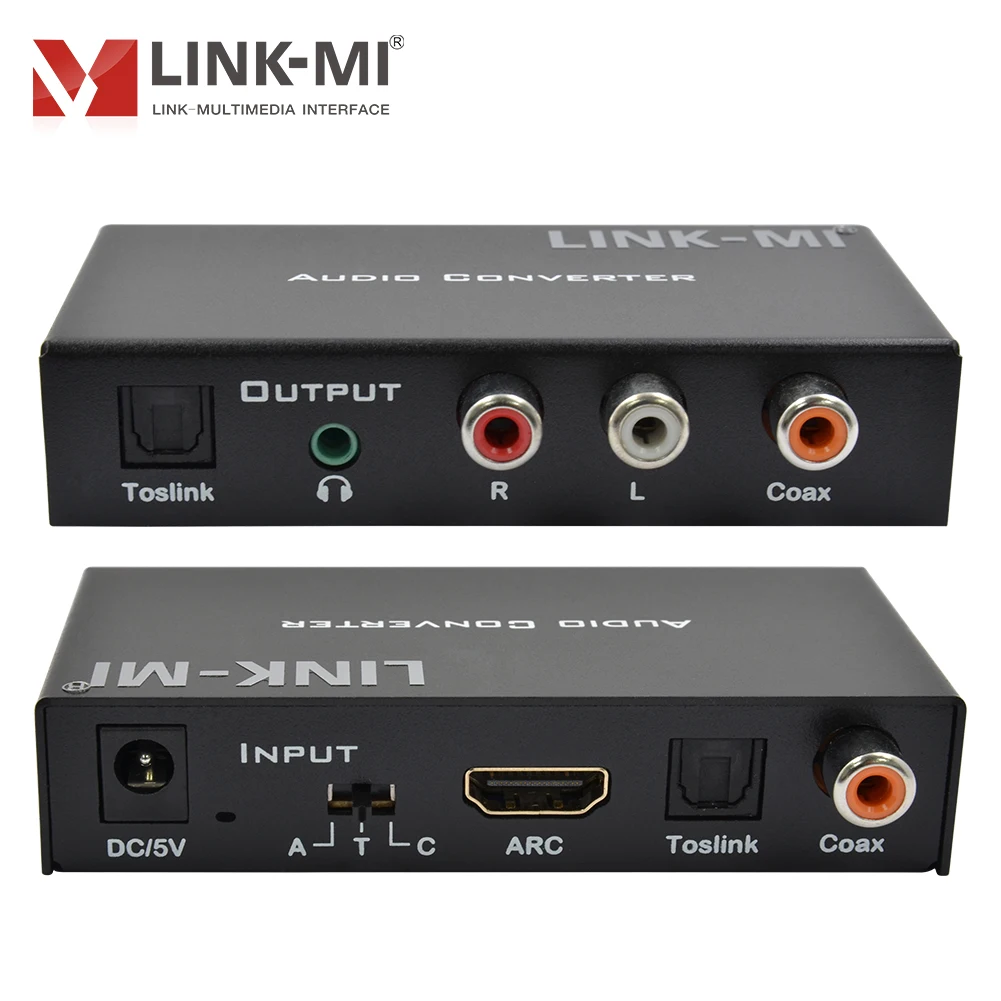 Audio Converter Digital Analog Support HDMI ARC/Toslink/Coax Digital Audio Inputs And Toslink Coax,Analog 3.5mm Jack Out
Audio Converter Digital Analog Support HDMI ARC/Toslink/Coax Digital Audio Inputs And Toslink Coax,Analog 3.5mm Jack Out