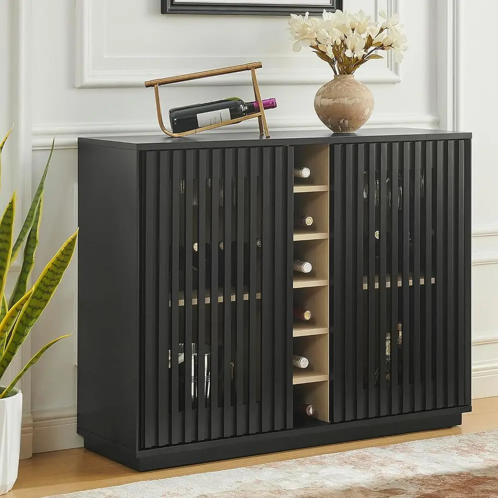 43 Compact Sideboard with Wine Rack, Glass Holder, and Liquor Storage for Small Spaces
43 Compact Sideboard with Wine Rack, Glass Holder, and Liquor Storage for Small Spaces