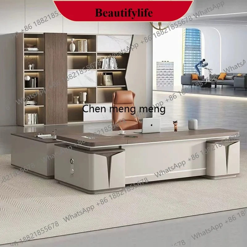 E153 President's Office Boss Desk Simple Modern Boss Office Desk Chair Large Desk Office Furniture Combination
E153 President's Office Boss Desk Simple Modern Boss Office Desk Chair Large Desk Office Furniture Combination
