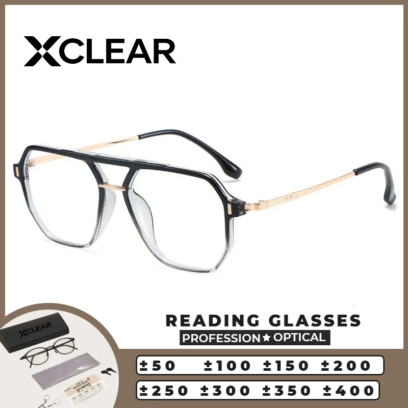 XCLEAR Pilot Reading Glasses Vintage Versatile Currents Trendy Anti Blue Ray HD Progressive Prescription Eyeglasses Classic
XCLEAR Pilot Reading Glasses Vintage Versatile Currents Trendy Anti Blue Ray HD Progressive Prescription Eyeglasses Classic