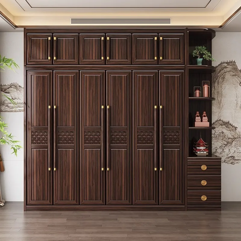 Ebony solid wood wardrobe full solid wood household bedroom combination size apartment type three four five six door wardrobe
Ebony solid wood wardrobe full solid wood household bedroom combination size apartment type three four five six door wardrobe