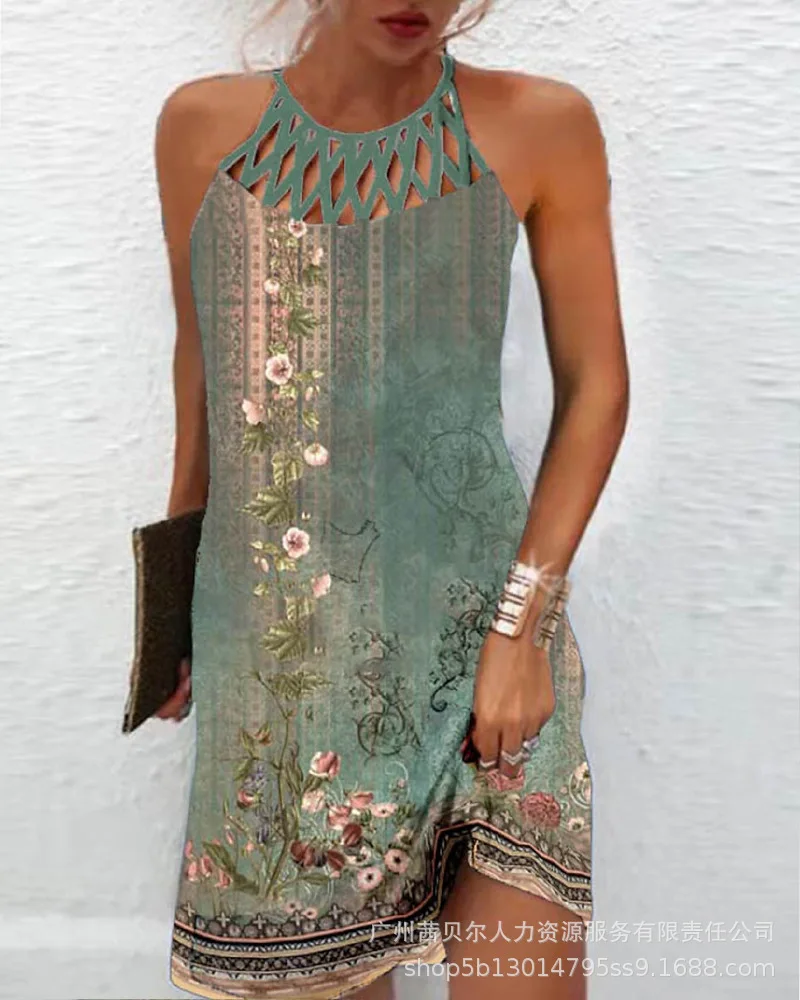 Floral Tribal Print Hollow Out Casual Dress Summer Spring Women Sleeveless Mini Dress Sexy Flower
Floral Tribal Print Hollow Out Casual Dress Summer Spring Women Sleeveless Mini Dress Sexy Flower