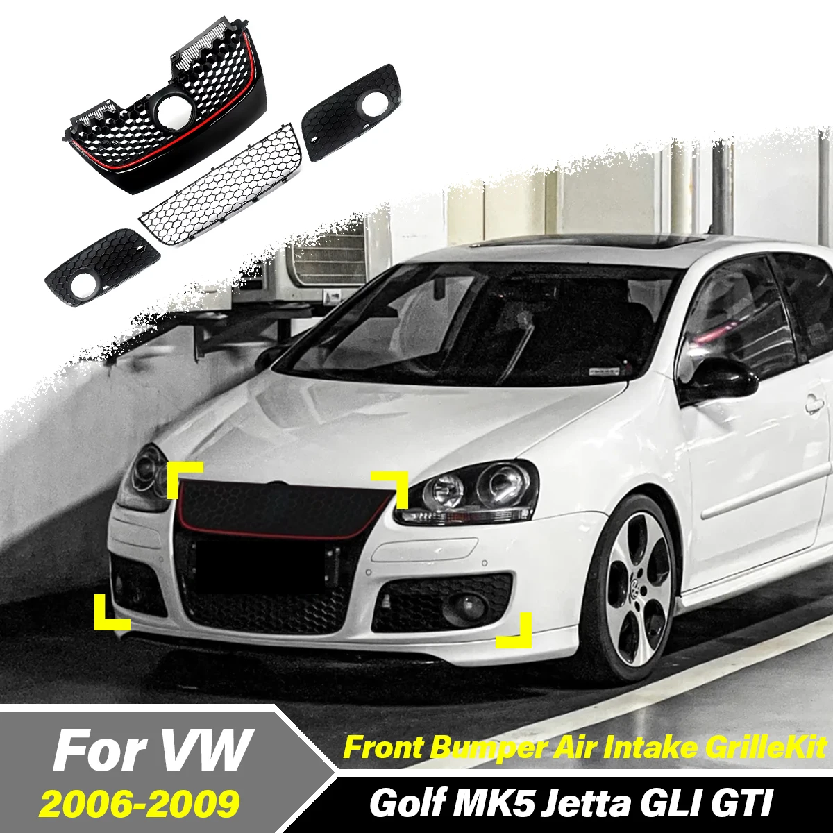 For Volkswagen Golf MK5 Jetta Gli GTI 2006 2007 2008 2008 2009 Car Front Bumper Grille Fog Lamp Griile Decoration Accessories
For Volkswagen Golf MK5 Jetta Gli GTI 2006 2007 2008 2008 2009 Car Front Bumper Grille Fog Lamp Griile Decoration Accessories