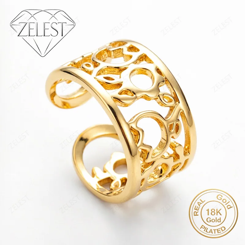 925 Sterling Silver 18K Gold Plated Delicate Openwork Ring for Women, Fashion Party Gift Accessories Jewelry
925 Sterling Silver 18K Gold Plated Delicate Openwork Ring for Women, Fashion Party Gift Accessories Jewelry