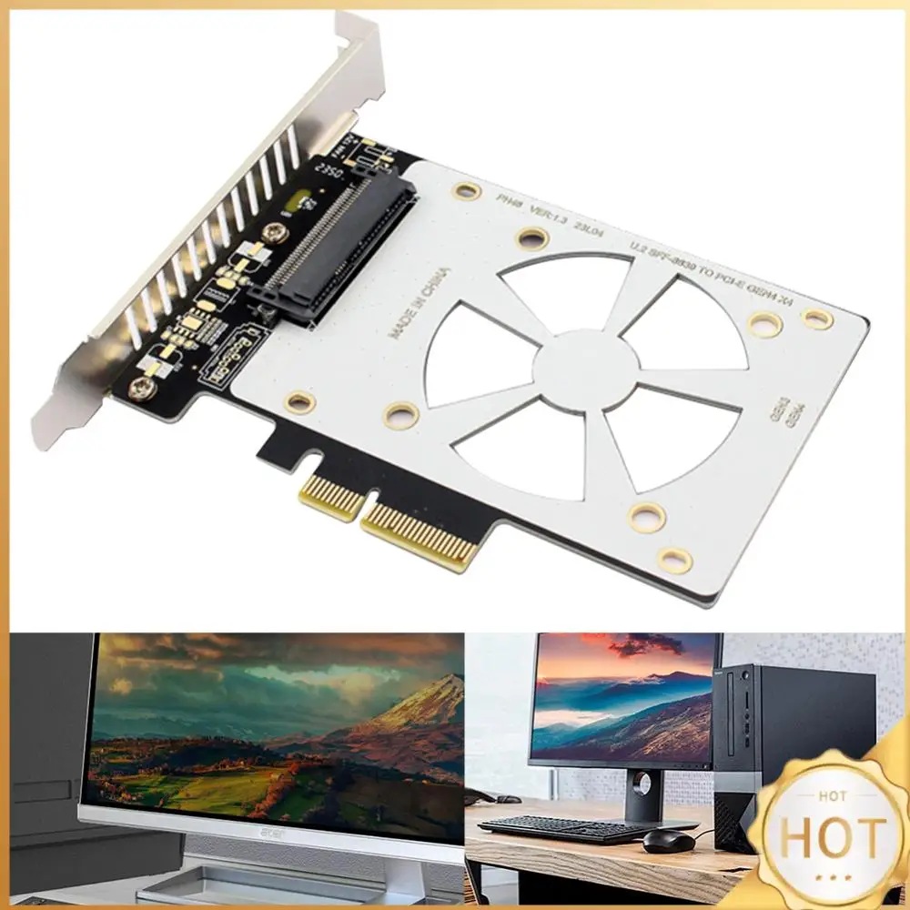 U.2 SFF-8639 To PCI-EX4 Expansion Card 4000MB/s PCI-E Expansion Adapter Card Riser Card PCI-E GEN3 for U.2 NVME SSD
U.2 SFF-8639 To PCI-EX4 Expansion Card 4000MB/s PCI-E Expansion Adapter Card Riser Card PCI-E GEN3 for U.2 NVME SSD