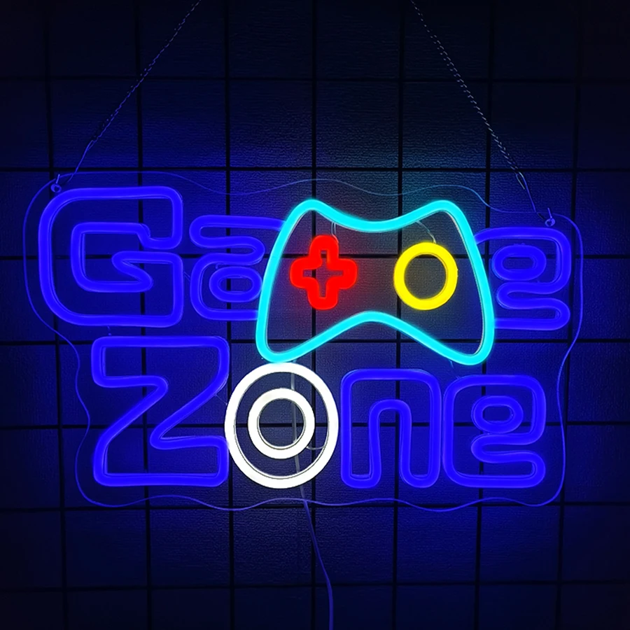 Светодиодная неоновая вывеска Game Zone, значок геймпада, лучший подарок для геймеров, используется для художественного оформления комнат, киберспортивных комнат и мужских пещер.
Светодиодная неоновая вывеска Game Zone, значок геймпада, лучший подарок для геймеров, используется для художественного оформления комнат, киберспортивных комнат и мужских пещер.