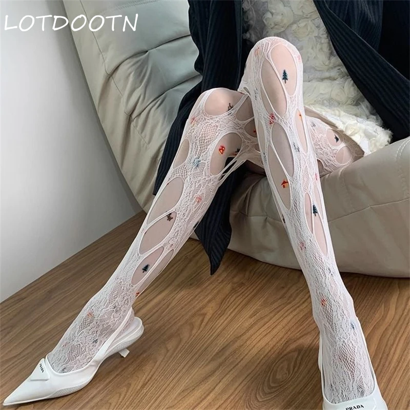 LOTDOOTN готические женские колготки нестандартной формы с открытой кожей, рваные ажурные тонкие колготки в стиле панк Y2K, ажурные кружевные сексуальные чулки в стиле ретро
LOTDOOTN готические женские колготки нестандартной формы с открытой кожей, рваные ажурные тонкие колготки в стиле панк Y2K, ажурные кружевные сексуальные чулки в стиле ретро