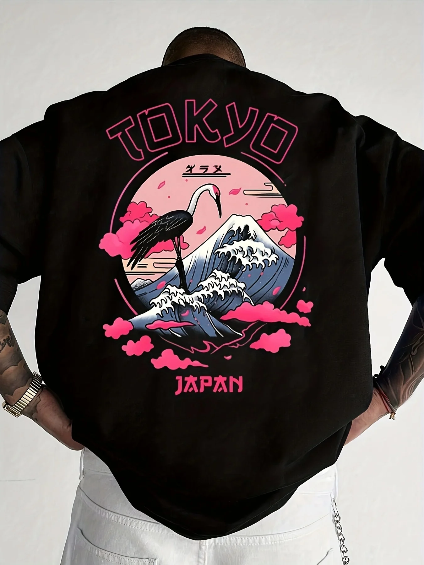 Мужская летняя модная повседневная свободная футболка из 100% хлопка с принтом Tokyo, футболка с круглым вырезом и короткими рукавами, топ 
Мужская летняя модная повседневная свободная футболка из 100% хлопка с принтом Tokyo, футболка с круглым вырезом и короткими рукавами, топ