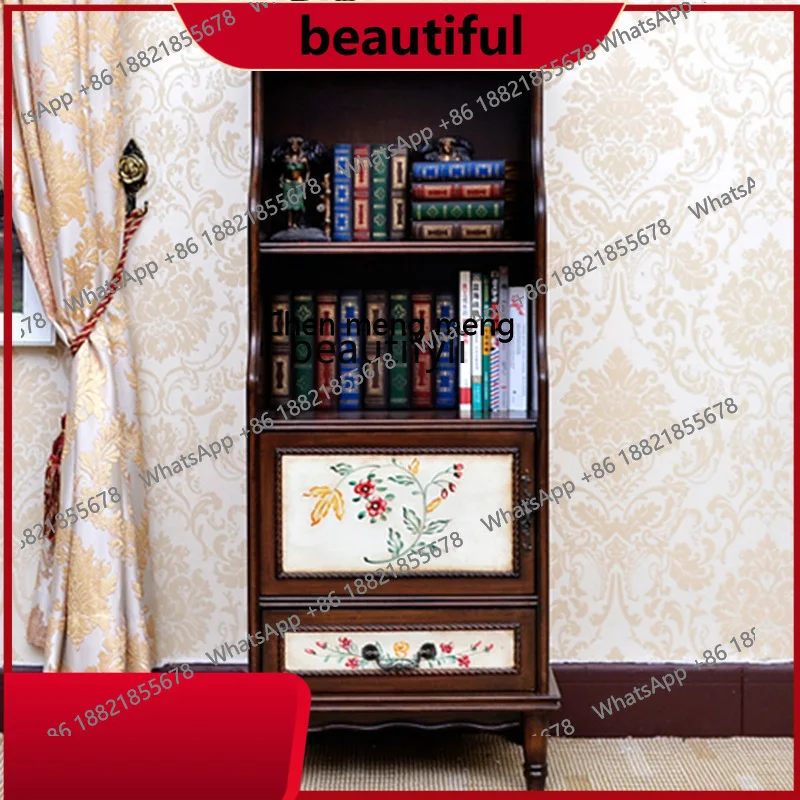 American rural single bookcase solid wood bookshelf, file magazine storage drawer painted children's short cabinet H
American rural single bookcase solid wood bookshelf, file magazine storage drawer painted children's short cabinet H