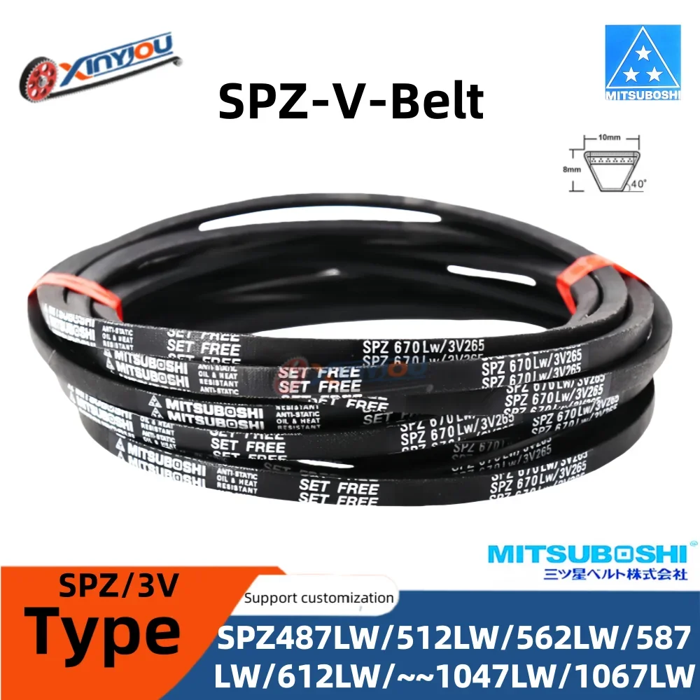 Японский клиновой ремень SPZ для трансмиссионного конвейера Силовой ремень SPZ487LW/512LW/562LW/587LW/612LW/630LW/637LW/650LW/~~1047LW/1060LW
Японский клиновой ремень SPZ для трансмиссионного конвейера Силовой ремень SPZ487LW/512LW/562LW/587LW/612LW/630LW/637LW/650LW/~~1047LW/1060LW