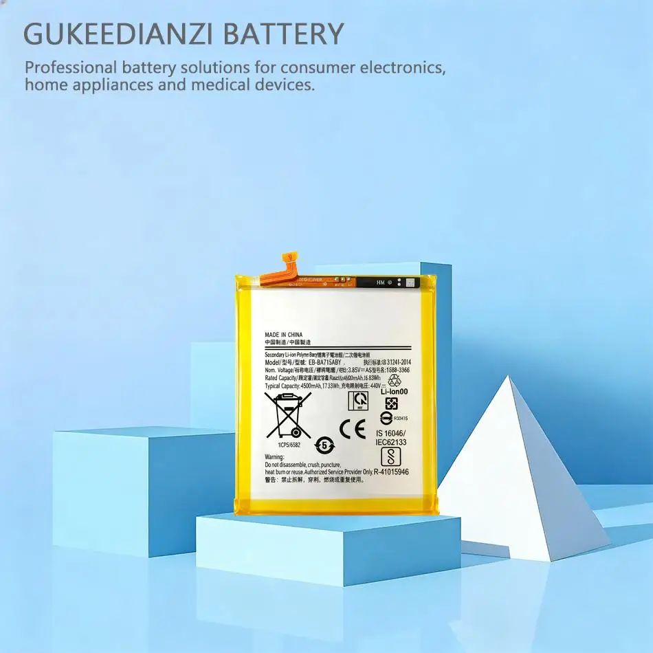 Аккумулятор для мобильного телефона Samsung Galaxy A71 SM-A7160, 4500 мАч, высокая емкость, EB-BA715ABY
Аккумулятор для мобильного телефона Samsung Galaxy A71 SM-A7160, 4500 мАч, высокая емкость, EB-BA715ABY