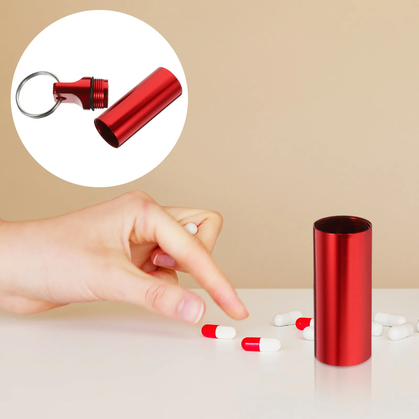 3Pcs Keychain Medicine Holder Aluminum Alloy Portable Airtight Pill Storage Case Outdoor Travel Capsule Container
3Pcs Keychain Medicine Holder Aluminum Alloy Portable Airtight Pill Storage Case Outdoor Travel Capsule Container