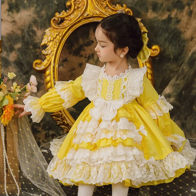 Baby Girl Dress Spring Autumn Vintage Spanish Pompom Ball Gown Lolita Dress for Children Girl Easter Birthday Eid Clothes
Baby Girl Dress Spring Autumn Vintage Spanish Pompom Ball Gown Lolita Dress for Children Girl Easter Birthday Eid Clothes