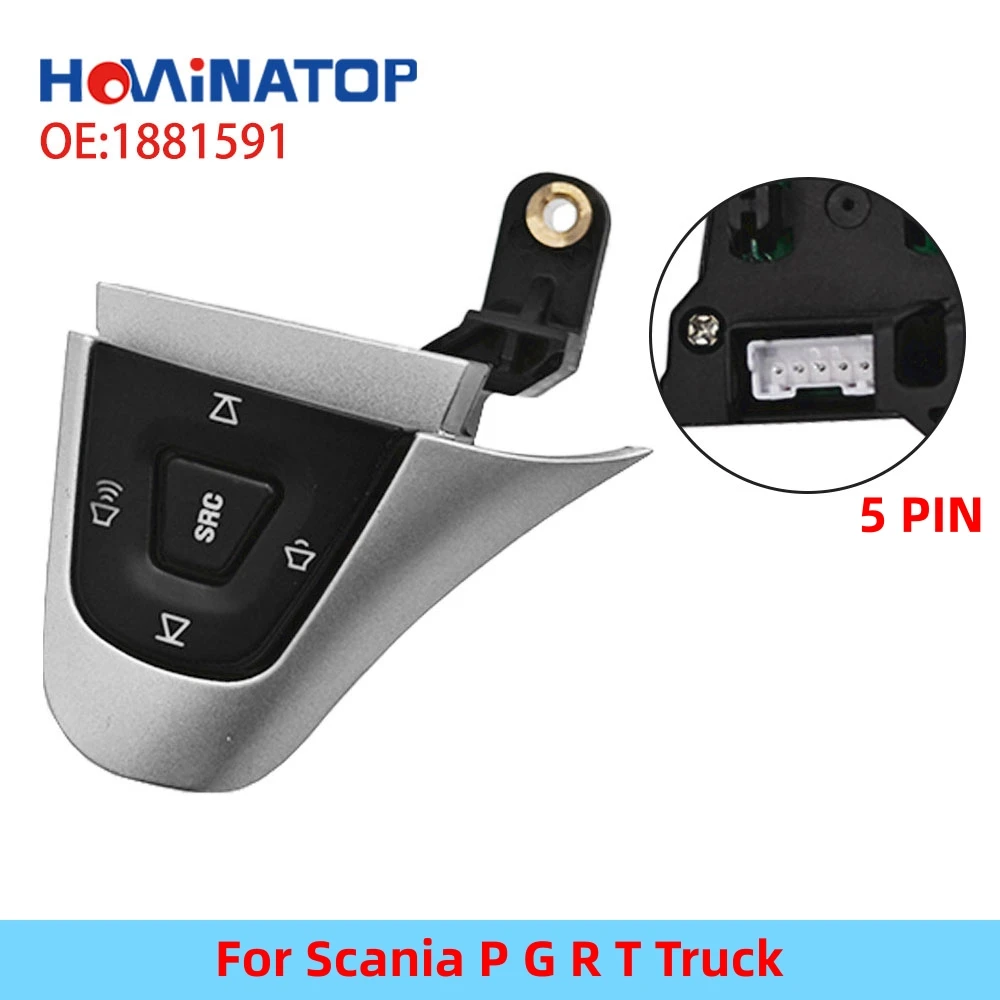 HOWINATOP 1881591 5Pin Left Steering Wheel Multimedia Switch for Scania P G R T Truck High Quality OEM Replacement
HOWINATOP 1881591 5Pin Left Steering Wheel Multimedia Switch for Scania P G R T Truck High Quality OEM Replacement