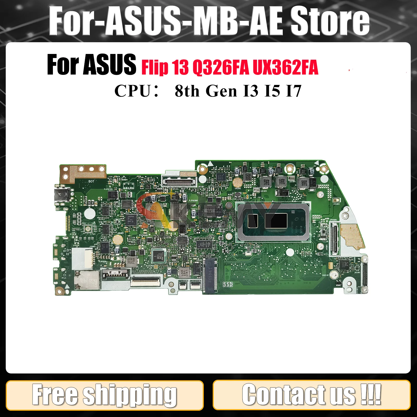 UX362FA Laptop Motherboard For ASUS ZenBook UX362F Flip UX362FA 13 Q326FA Notebook Mainboard With I3 I5 I7 CPU 100% tests OK stk
UX362FA Laptop Motherboard For ASUS ZenBook UX362F Flip UX362FA 13 Q326FA Notebook Mainboard With I3 I5 I7 CPU 100% tests OK stk