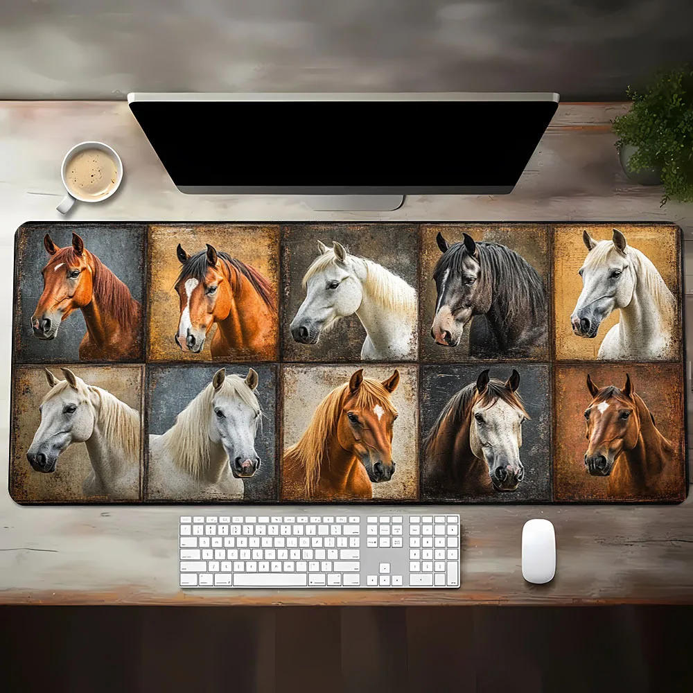 Horse head picture collection pattern mouse pad, rubber material thickened anti-slip table mat, high-quality PC game accessories
Horse head picture collection pattern mouse pad, rubber material thickened anti-slip table mat, high-quality PC game accessories
