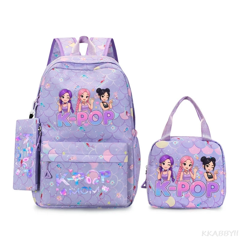 KPop Demon Hunters Backpack Capacity Rumi Mira Zoey HUNTR/X Saja Boys Teens Laptop School Bag Women Girls Travel Mochilas
KPop Demon Hunters Backpack Capacity Rumi Mira Zoey HUNTR/X Saja Boys Teens Laptop School Bag Women Girls Travel Mochilas