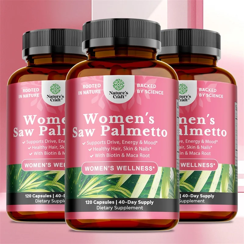 Saw Palmetto for Women - Powerful DHT Blocker To Support Hair, Skin, and Nail Health
Saw Palmetto for Women - Powerful DHT Blocker To Support Hair, Skin, and Nail Health