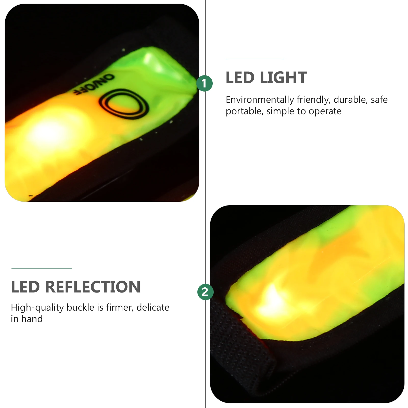 2pcs LED Reflective Armbands High Visibility Safety Wristbands for Night Running Cycling Walking Lightweight for Adults
2pcs LED Reflective Armbands High Visibility Safety Wristbands for Night Running Cycling Walking Lightweight for Adults