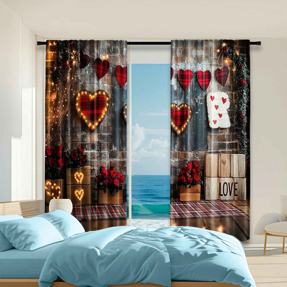2 pcs, versatile polyester transparent curtains for home decoration Valentine'S Day2 for use in bedrooms and living rooms
2 pcs, versatile polyester transparent curtains for home decoration Valentine'S Day2 for use in bedrooms and living rooms