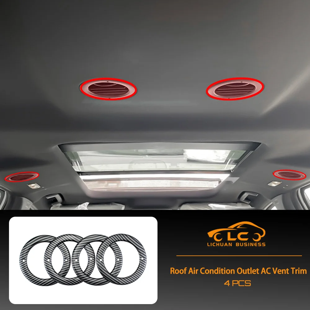 4PCS ABS Roof AC Vent Trim Air Condition Outlet Frame Carbon Fiber Color for Ford Everest 2023
4PCS ABS Roof AC Vent Trim Air Condition Outlet Frame Carbon Fiber Color for Ford Everest 2023