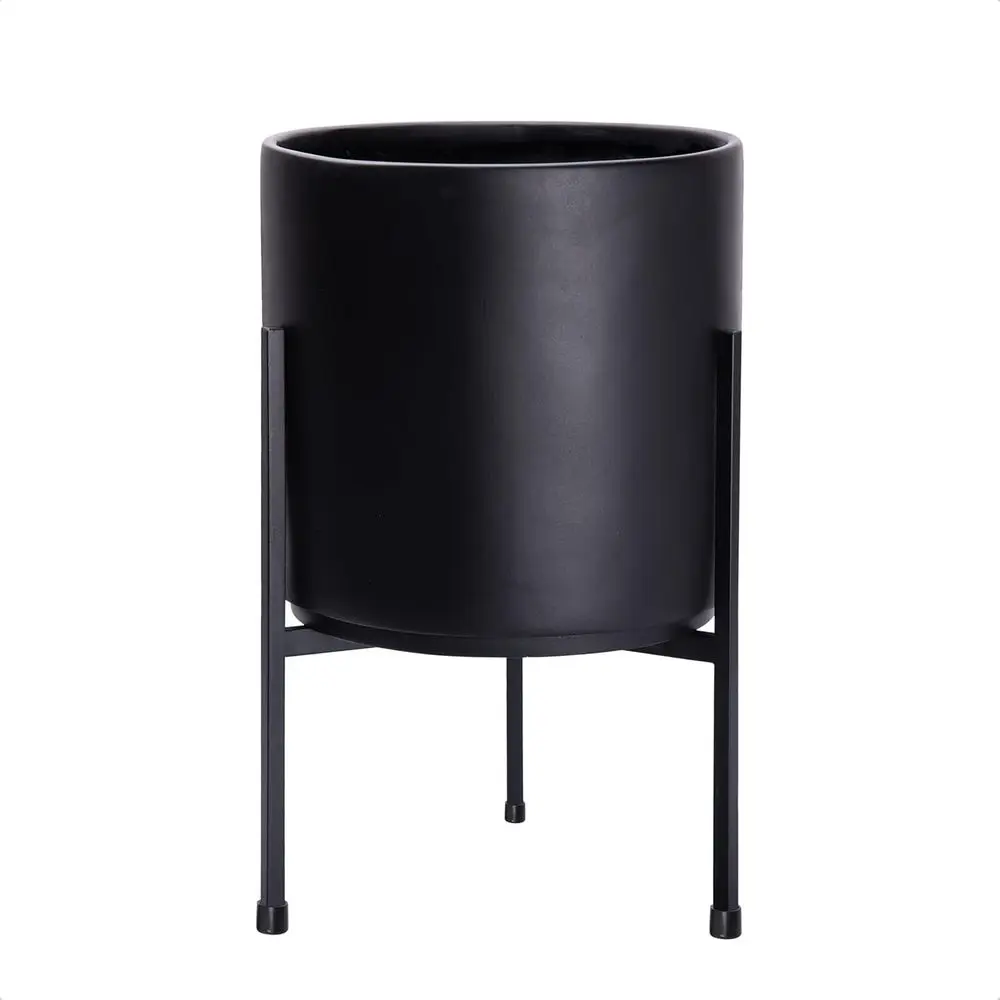 10 Inch Black Cylinder Planter Pot with Heavy Duty Stand, 16.3 Inch Height
10 Inch Black Cylinder Planter Pot with Heavy Duty Stand, 16.3 Inch Height