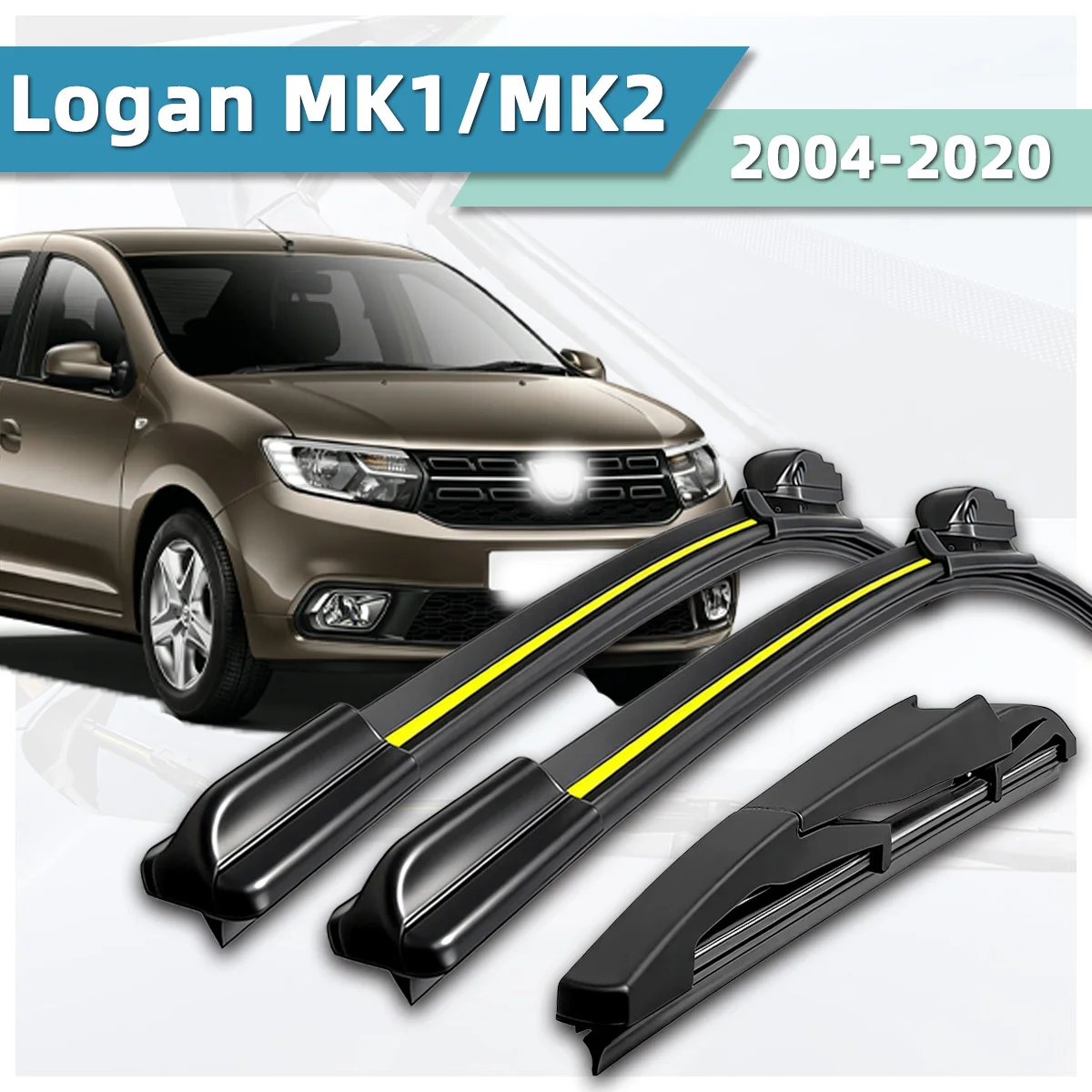 Wiper suitable for Dacia / Renault Logan MK1 MK2 (Facelift) 2004-2020 natural rubber strip accessories front and rear wipers
Wiper suitable for Dacia / Renault Logan MK1 MK2 (Facelift) 2004-2020 natural rubber strip accessories front and rear wipers
